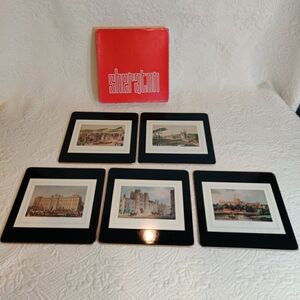 "Sheraton" Royal Palaces, Castles Of England Large Corked Back Dinner Placemats